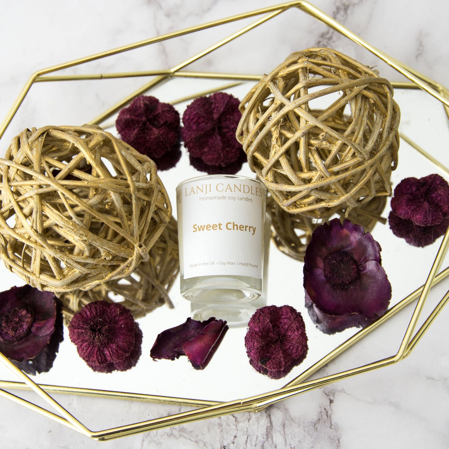 Sweet Cherry Scented Soy Wax Candle