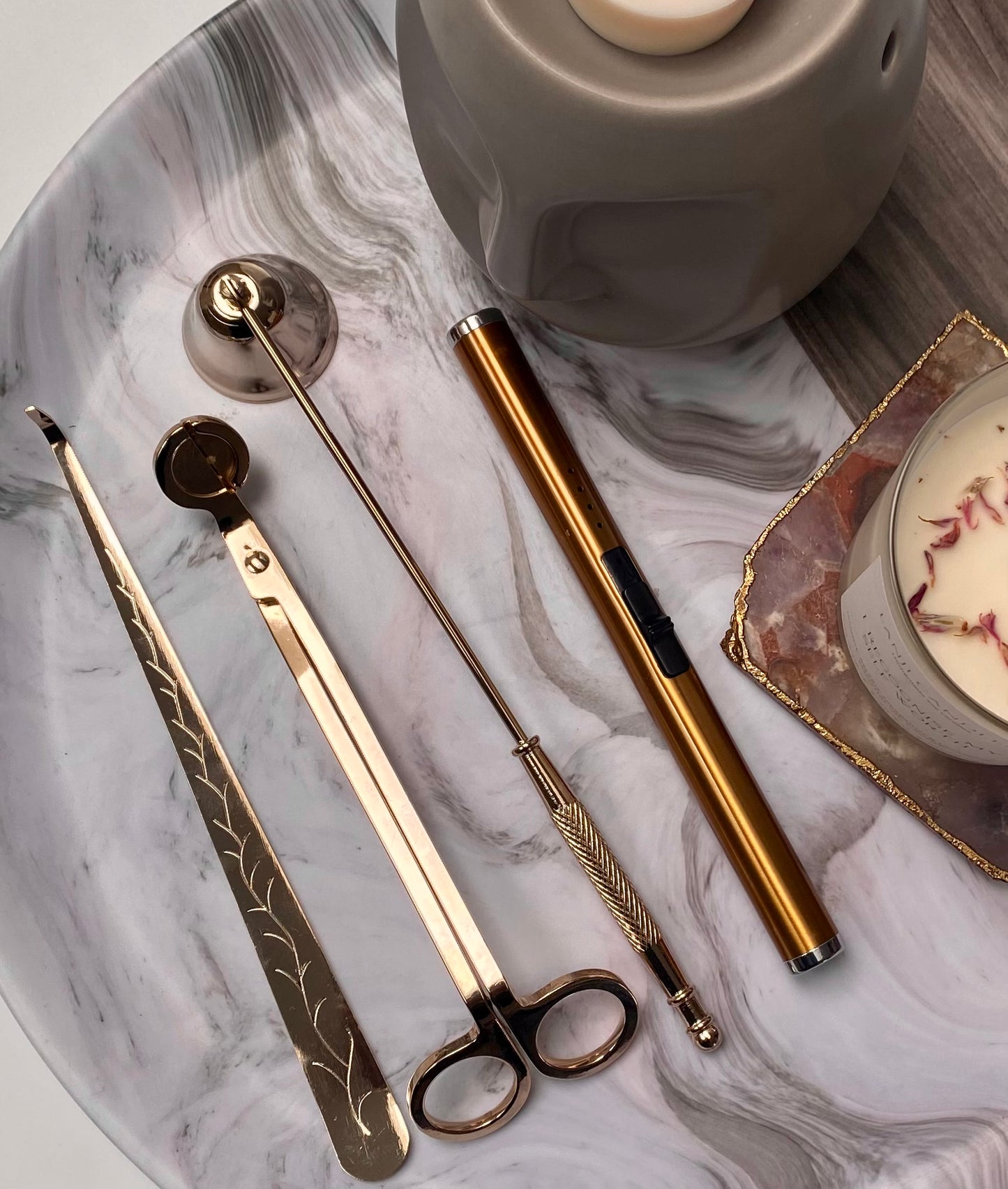 Candle & Care Kit Gift Set