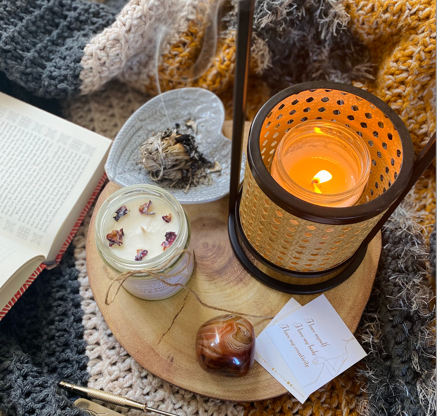 Damson Plum, Bergamot & Patchouli Scented Soy Wax Candle