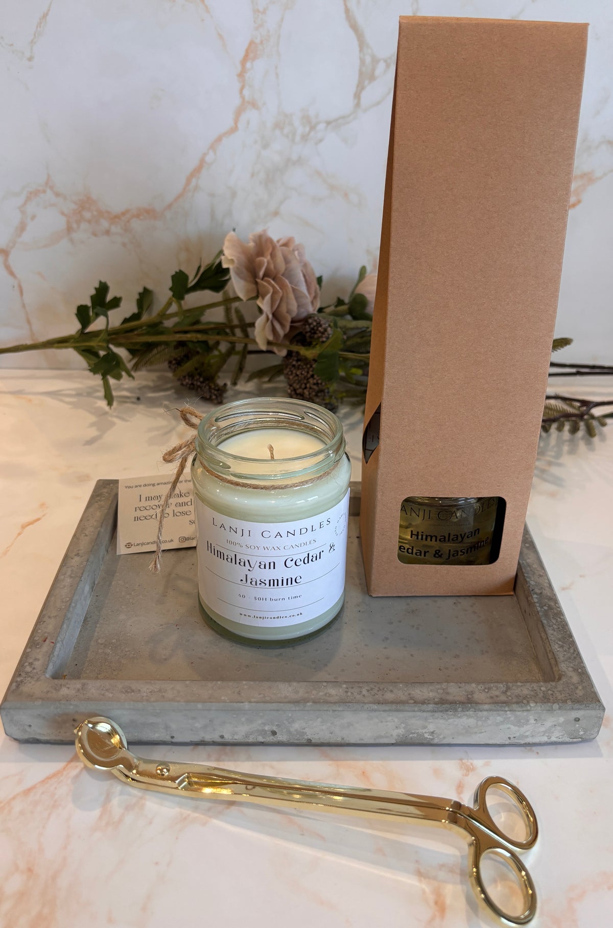 Himalayan Cedar & Jasmine Scented Soy Wax Candle