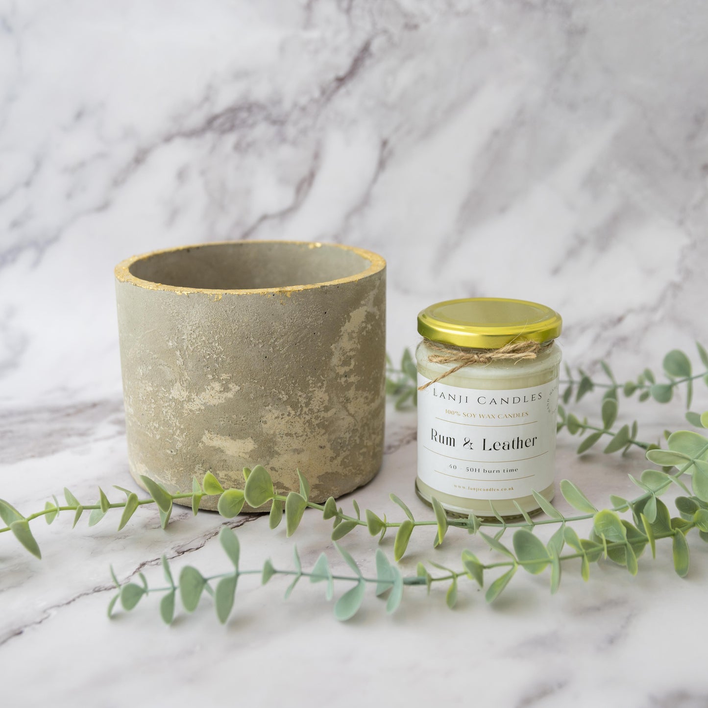 Concrete Tray & Candle Holder Gift Set | Away & Home collection