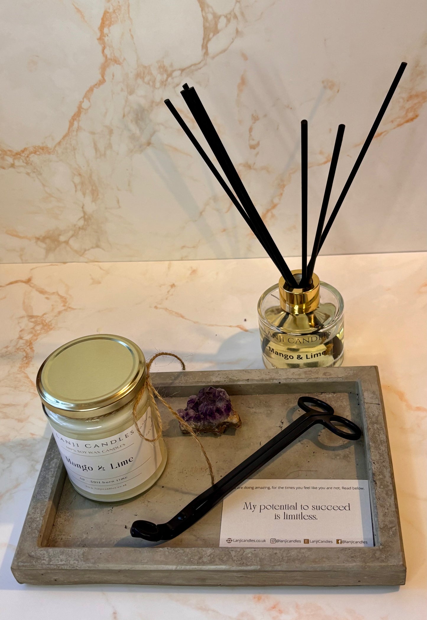 Mango & Lime scented Soy Wax Candle | Seasonal Collection