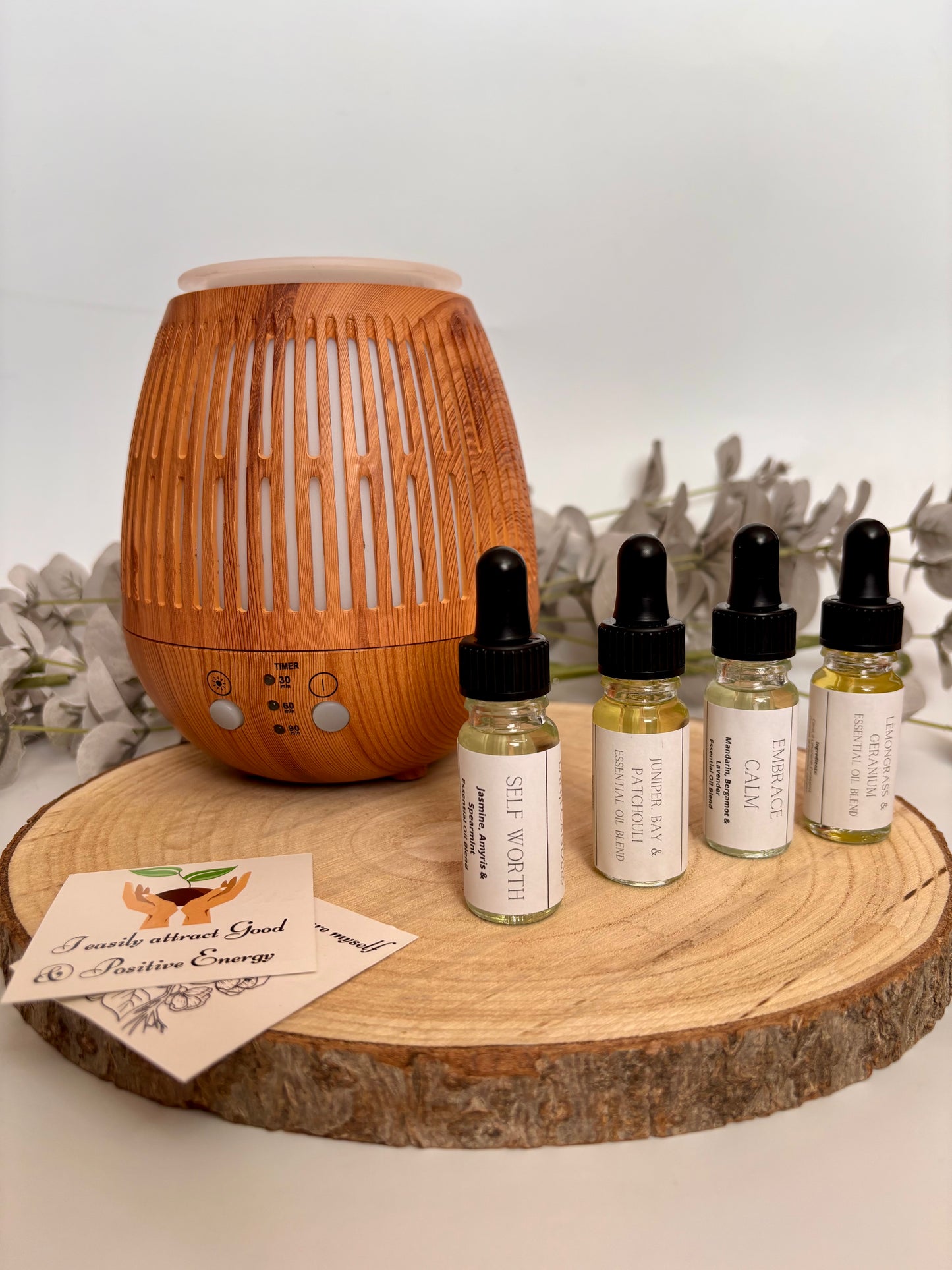 LED Ultrasonic Diffuser & Essential Oil Gift Set