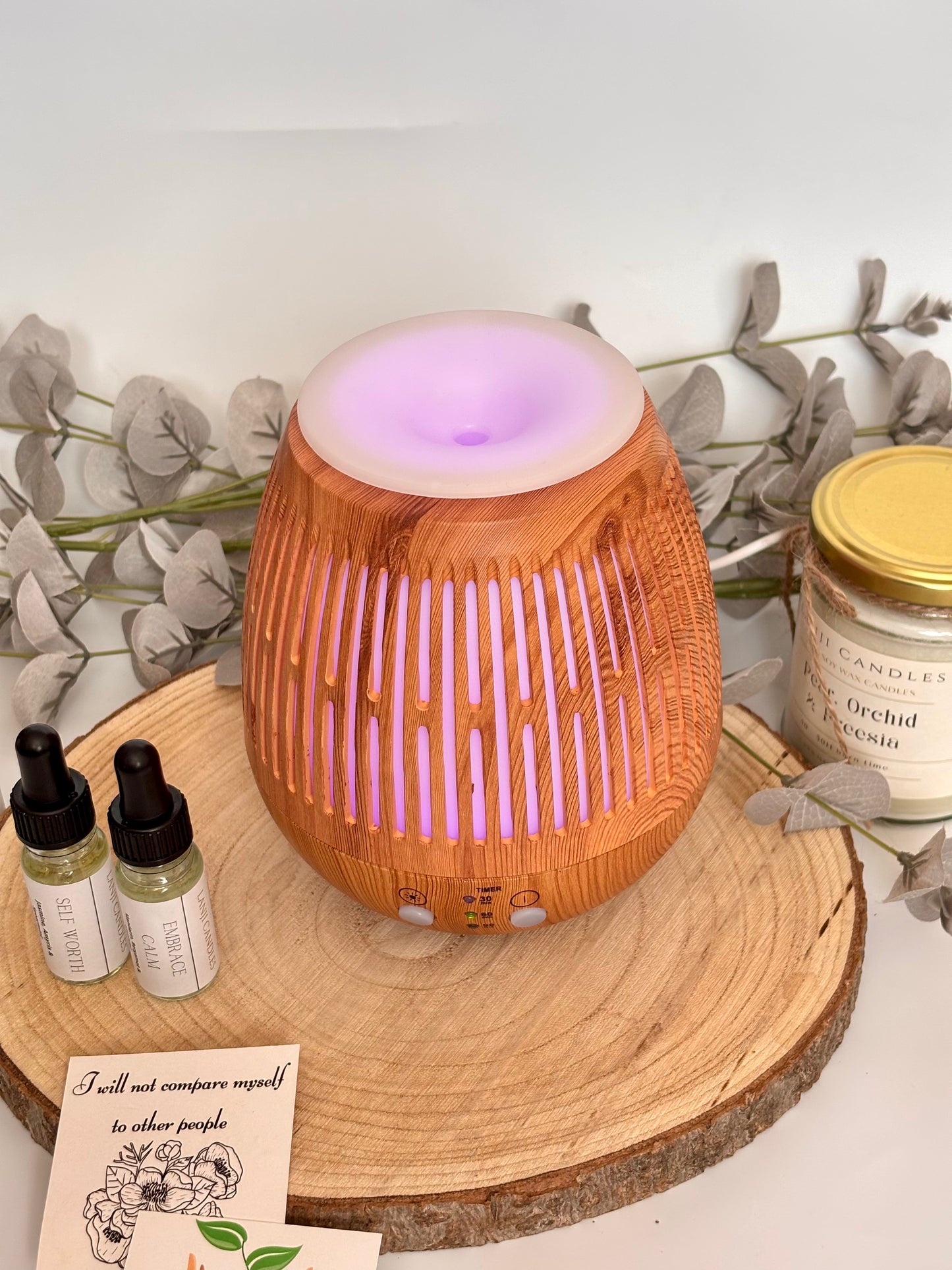 LED Ultrasonic Diffuser & Essential Oil Gift Set