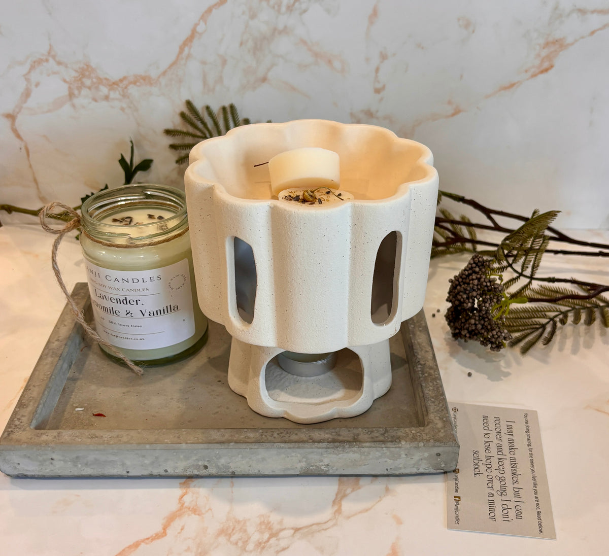 Siavonga Wax Melt Burner | Large Wax Melt & Essential Oil Warmer