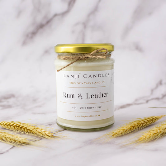 Rum & Leather scented candle | Seasonal Collection