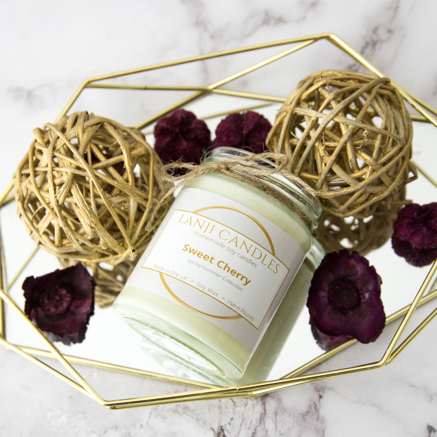 Sweet Cherry Scented Soy Wax Candle