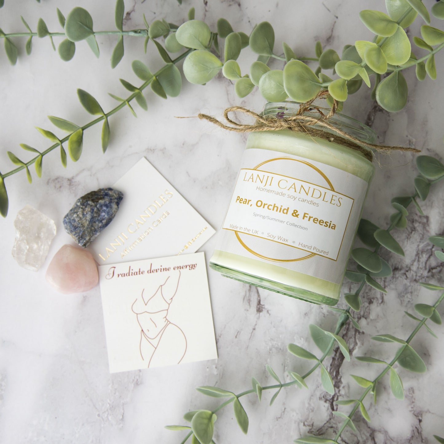 Pear, Orchid & Freesia Scented Soy Wax Candle | Seasonal Collection