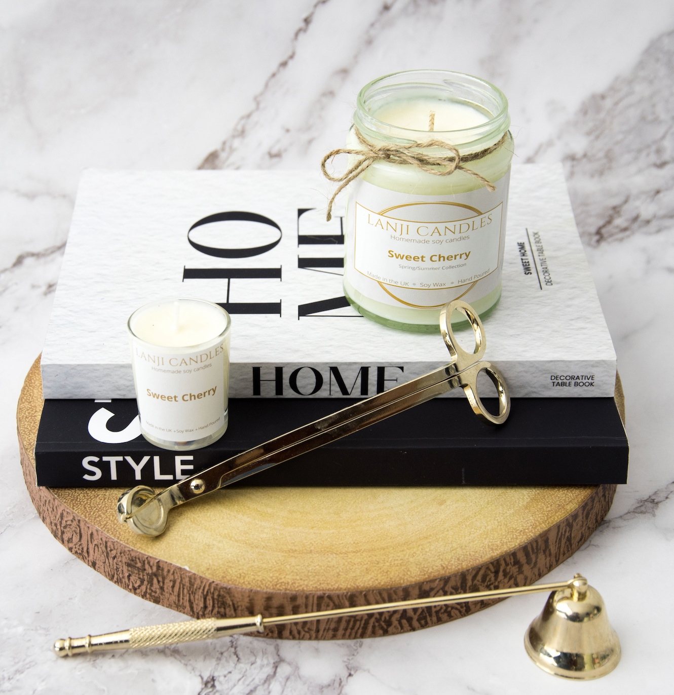 Sweet Cherry Scented Soy Wax Candle