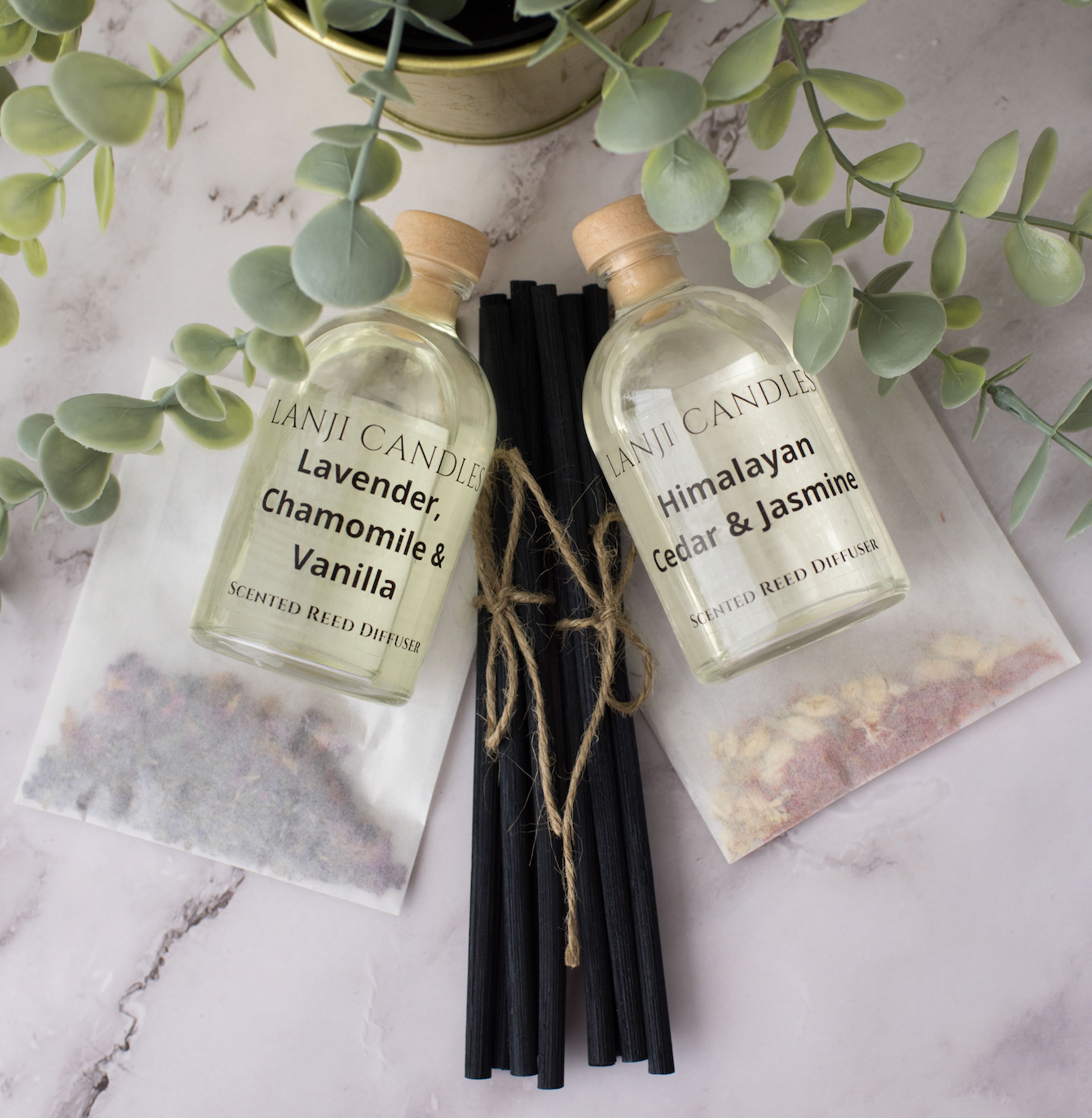 Diffuser Oil Refill With Replacement Reeds And Botanicals