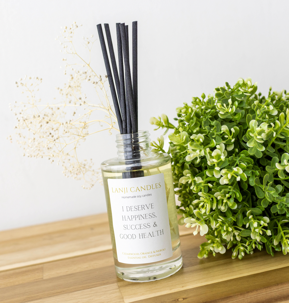 Oil Reed Diffuser Sample Photo Essential Oil Reed Diffusers | Affirmation Diffusers – Lanji Candles
