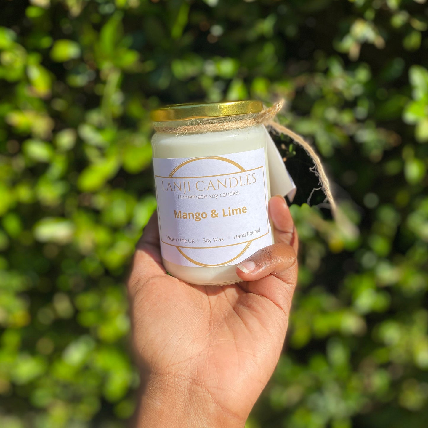 Mango & Lime scented soy wax candle - Lanji Candles