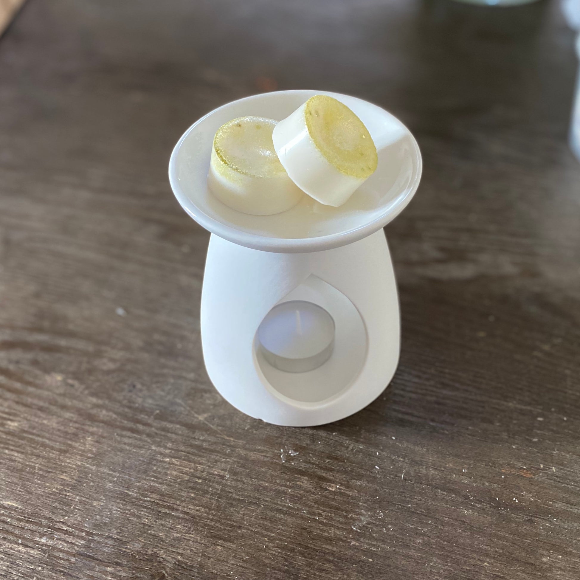 The Samfya Burner | Ceramic White Wax Melt Burner - Lanji Candles