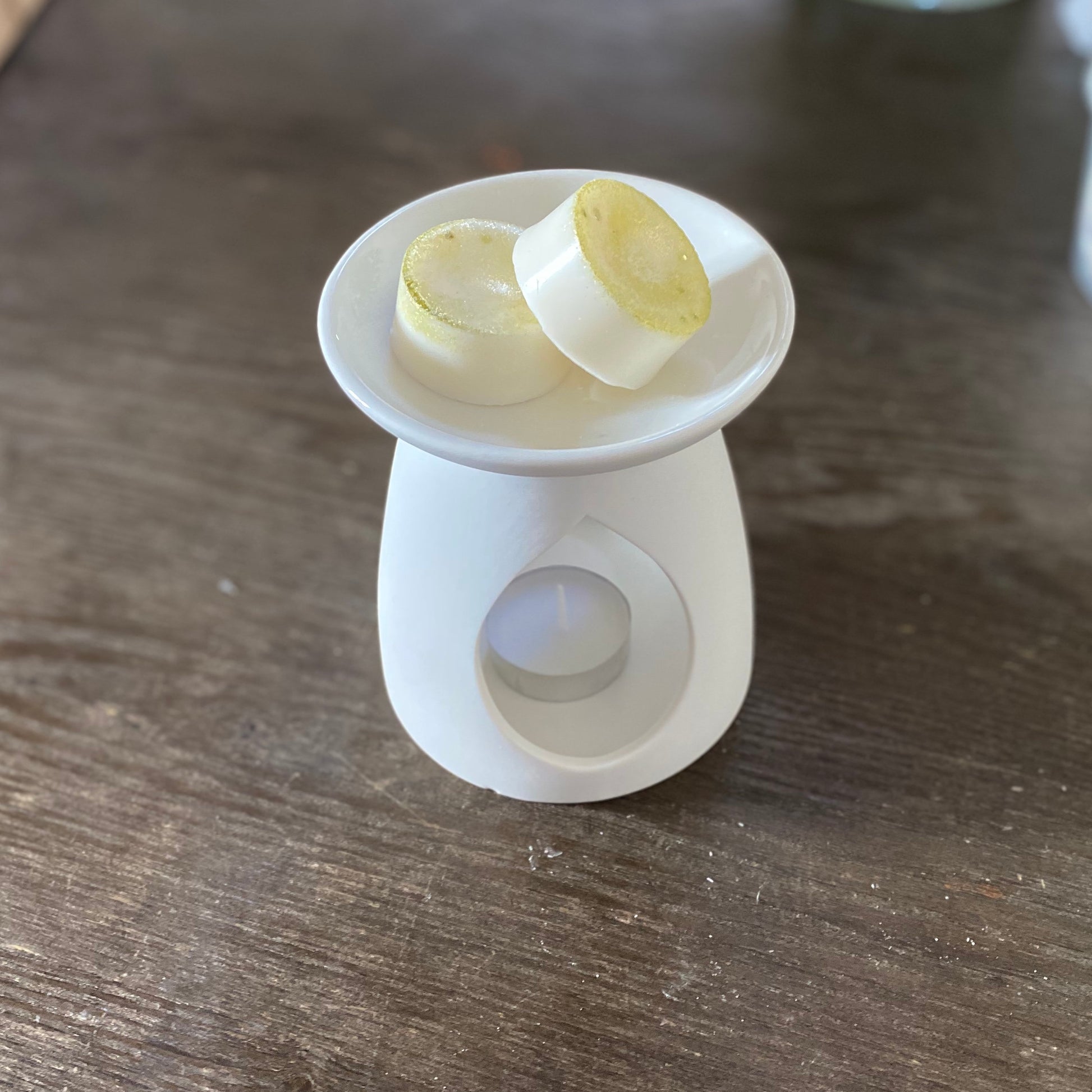 The Samfya Burner | Ceramic White Wax Melt Burner - Lanji Candles