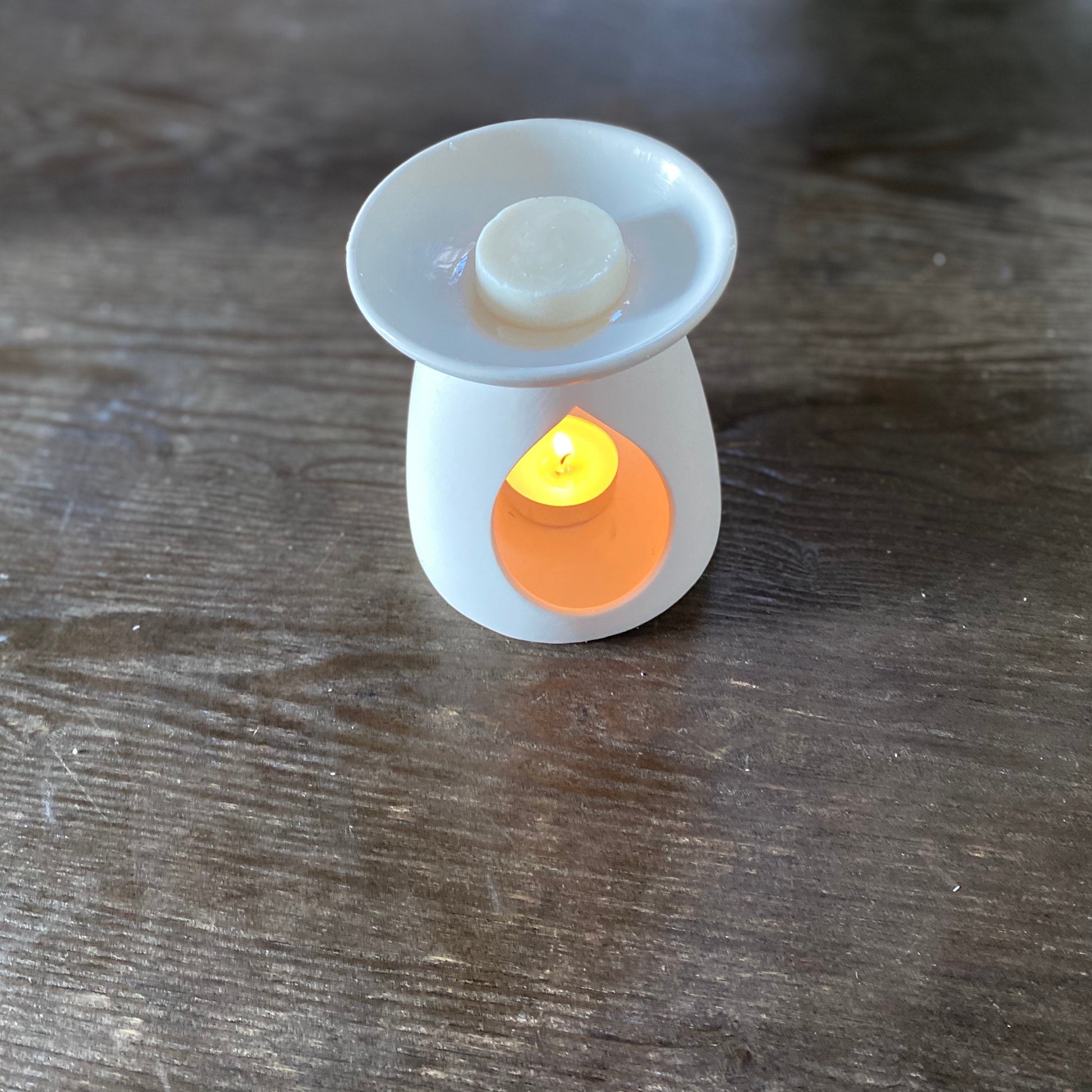 The Samfya Burner | Ceramic White Wax Melt Burner - Lanji Candles